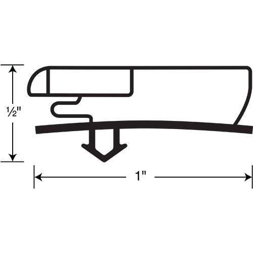 Anthony LifePro Gasket Frame, Black Santoprene (AirCell) For 29-7/8 x 60-11/16 Door