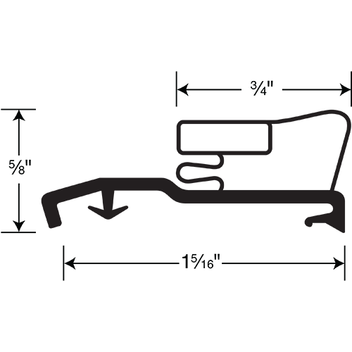 Ardco Gasket Frame, Black For 29-15/16 x 66 Door