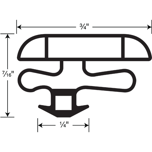 Anthony Gasket Frame, Black (Double Anvil)  For 27-3/8 x 76-7/8 Door