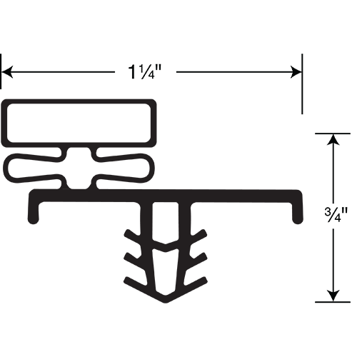 Delfield Gasket 3-Sided 72-1/2 x 30 x 72-1/2 OD