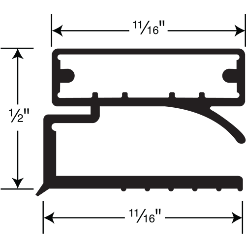 Magnetic Gasket, Pre-stuffed Grey Screw-on, 8' Length