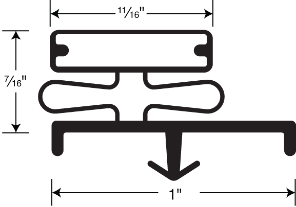 Beverage Air Gasket 4 Sided 15 x 19-1/2 OD